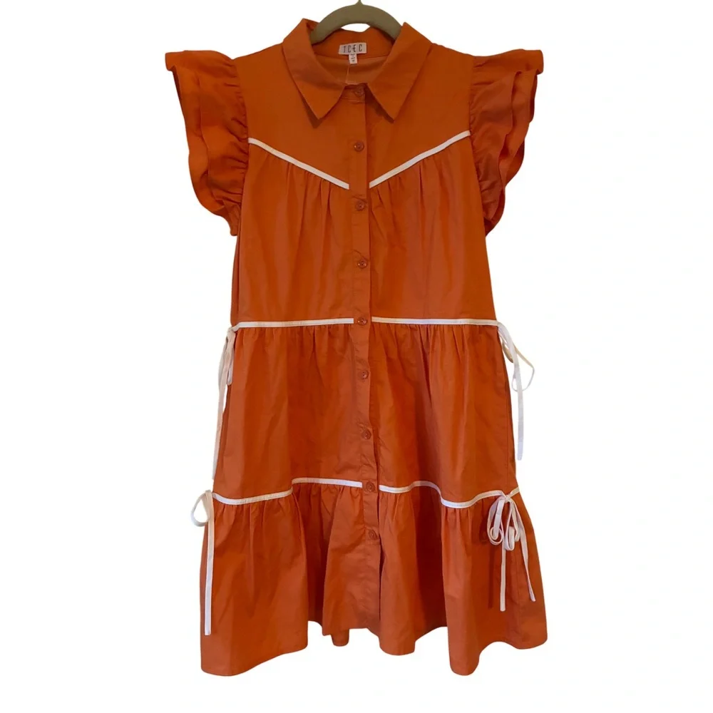 NWT TCEC | "Something In The Orange" Western Mini Dress | Size M - Picture 4 of 8